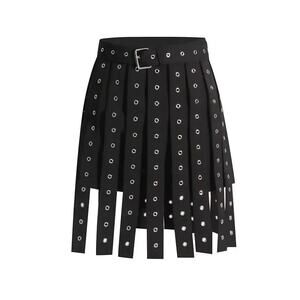 NWT TwoTwinStyle | Black Car Wash Grommet Mini Skirt | Size XL